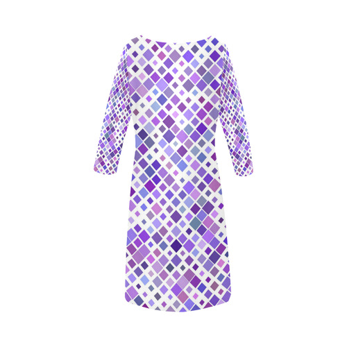 Purple Squared Round Collar Dress (D22)
