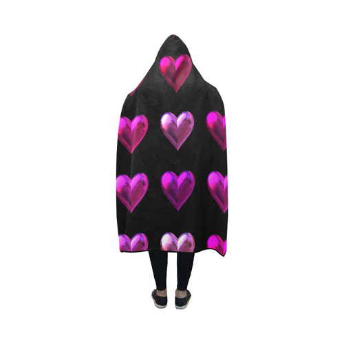 shiny hearts 10 Hooded Blanket 50''x40''
