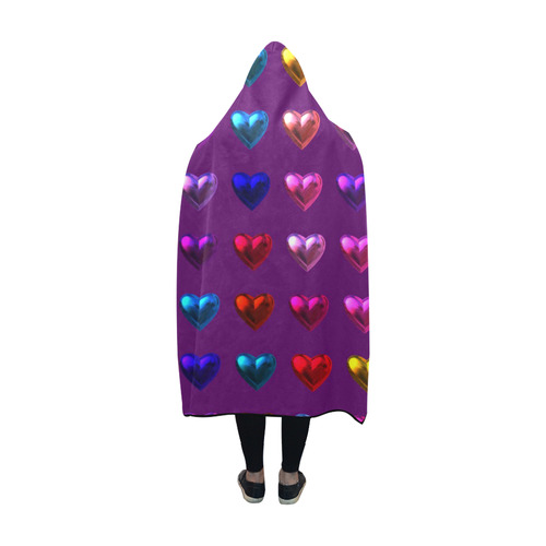 shiny hearts 4 Hooded Blanket 60''x50''