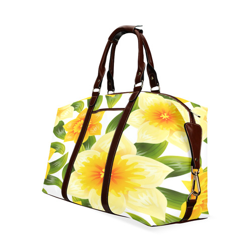 Yellow Narcissus Flower Travel Bag Classic Travel Bag (Model 1643) Remake