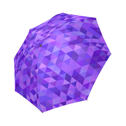 Purple Triangles Foldable Umbrella (Model U01)