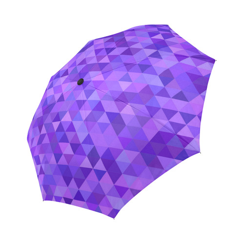 Purple Triangles Auto-Foldable Umbrella (Model U04)