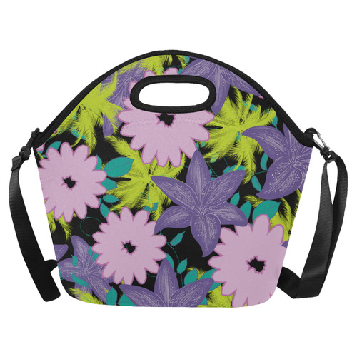 Tropical Violet Neoprene Lunch Bag/Large (Model 1669)