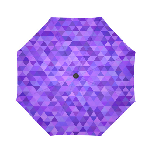 Purple Triangles Auto-Foldable Umbrella (Model U04)