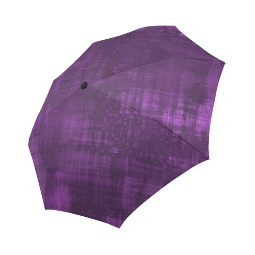 Purple Grunge Auto-Foldable Umbrella (Model U04)