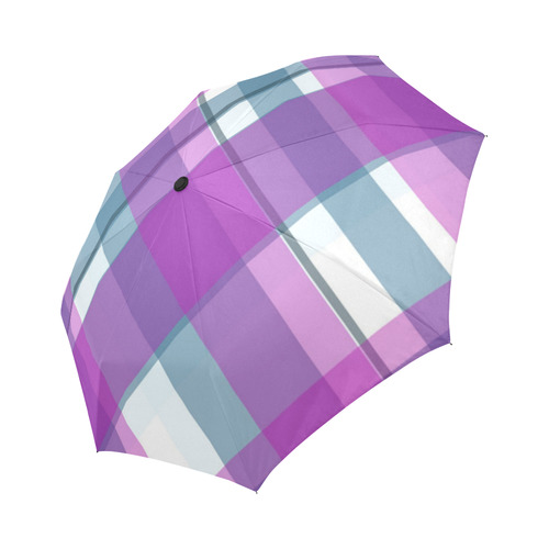 Purple Plaid 1 Auto-Foldable Umbrella (Model U04)