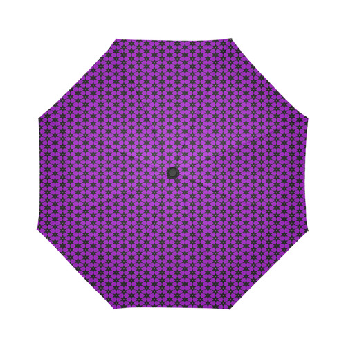 Purple Star Lattice Auto-Foldable Umbrella (Model U04)