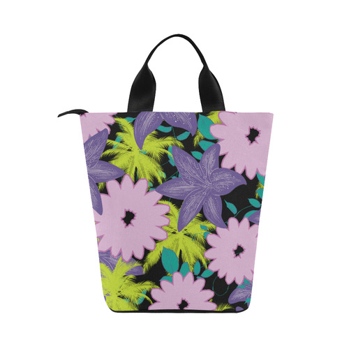 Tropical Violet Nylon Lunch Tote Bag (Model 1670)