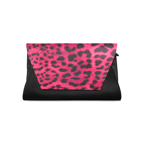 pink leopard print ladies clutch Clutch Bag (Model 1630)