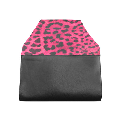 pink leopard print ladies clutch Clutch Bag (Model 1630)