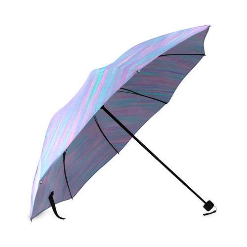 Purple Turquoise Watercolor Foldable Umbrella (Model U01)