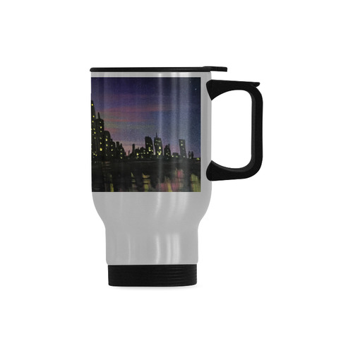 City Lights Travel Mug (Silver) (14 Oz)