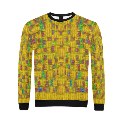 Rainbow stars in the golden skyscape All Over Print Crewneck Sweatshirt for Men (Model H18)