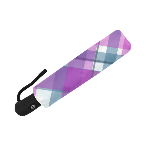 Purple Plaid 1 Auto-Foldable Umbrella (Model U04)