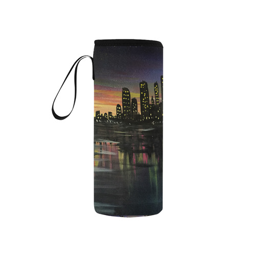 City Lights Neoprene Water Bottle Pouch/Small