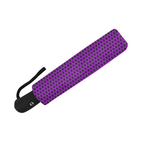 Purple Star Lattice Auto-Foldable Umbrella (Model U04)