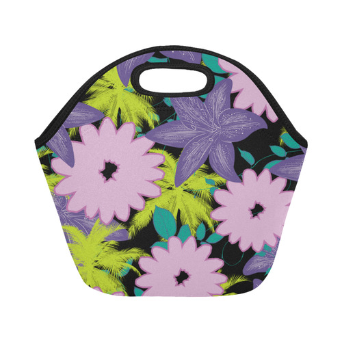 Tropical Violet Neoprene Lunch Bag/Small (Model 1669)