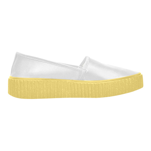 model_3063-827 Yellow Selene Satin Women's Slip-On Shoes (Model 3063)