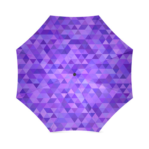 Purple Triangles Foldable Umbrella (Model U01)