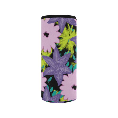 Tropical Violet Neoprene Water Bottle Pouch/Medium