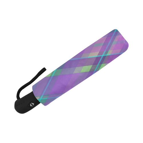 Purple Plaid 2 Auto-Foldable Umbrella (Model U04)