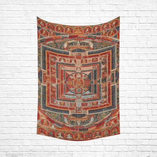 Mandala  of  Bodhisattva of Transcendent Wisdom Cotton Linen Wall Tapestry 60"x 90"