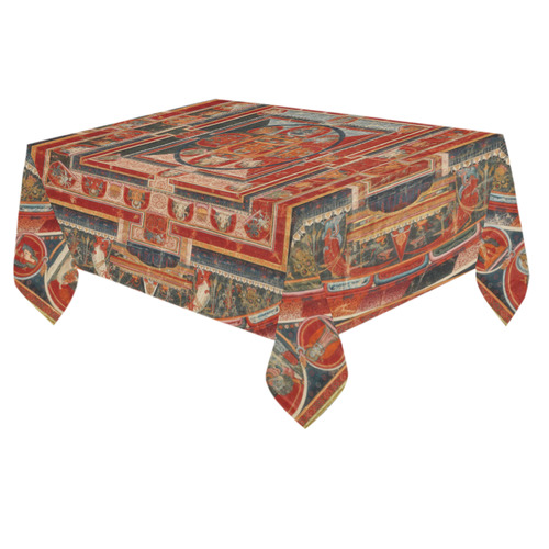 Mandala  of  Bodhisattva of Transcendent Wisdom Cotton Linen Tablecloth 60"x 84"