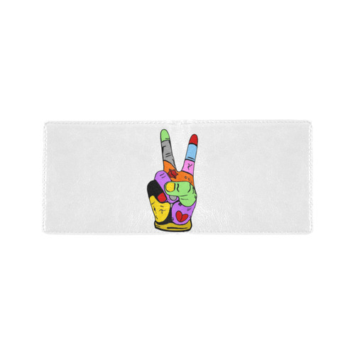 Peace Popart by Nico Bielow Mini Bifold Wallet (Model 1674)