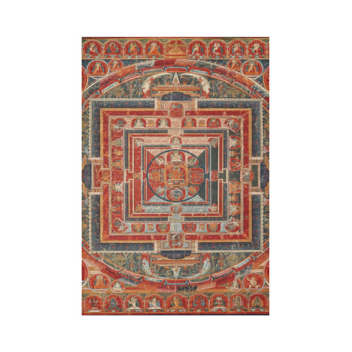 Mandala  of  Bodhisattva of Transcendent Wisdom Cotton Linen Wall Tapestry 60"x 90"