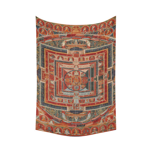 Mandala  of  Bodhisattva of Transcendent Wisdom Cotton Linen Wall Tapestry 60"x 90"