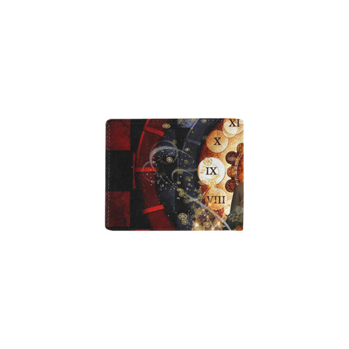 Beautiful steampunk lady Mini Bifold Wallet (Model 1674)