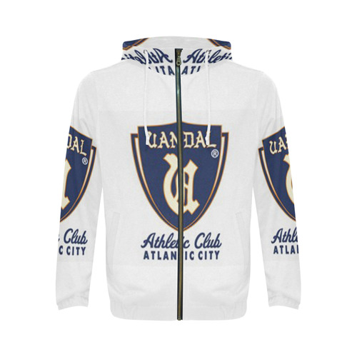 Vandal Athletic Club Shoot Around Jacket All Over Print Full Zip Hoodie for Men (Model H14)