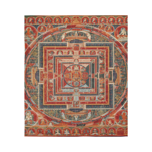 Mandala  of  Bodhisattva of Transcendent Wisdom Cotton Linen Wall Tapestry 51"x 60"