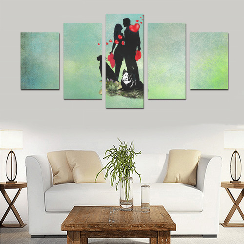 Happy Valentine Canvas Print Sets D (No Frame)