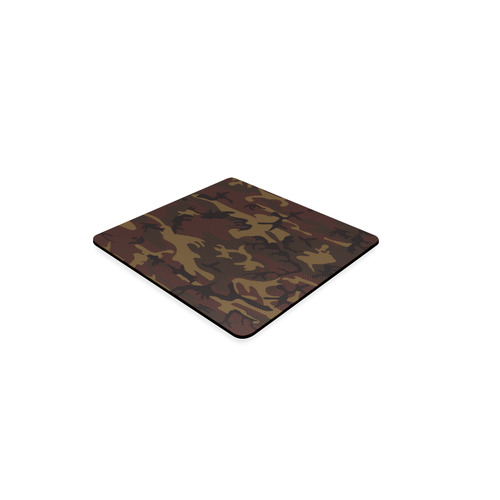 Camo Dark Brown Square Coaster