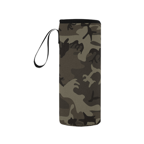 Camo Grey Neoprene Water Bottle Pouch/Medium