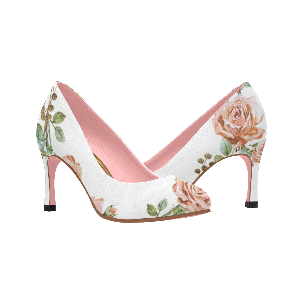 pink high heel shoes