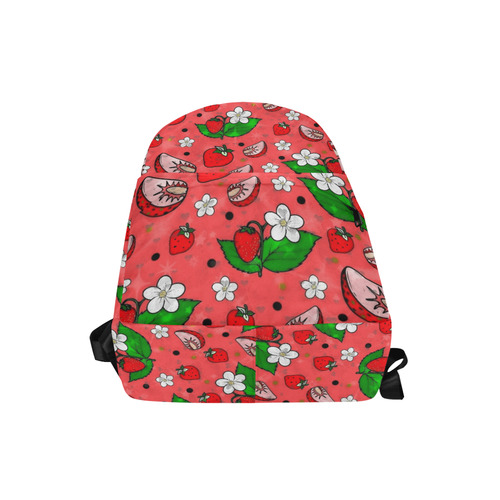 Strawberry Popart by Nico Bielow Unisex Classic Backpack (Model 1673)