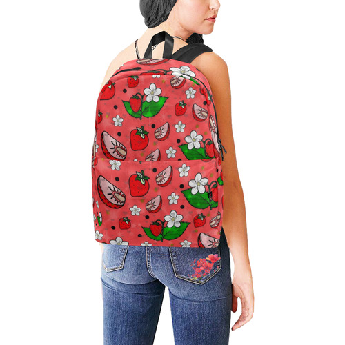 Strawberry Popart by Nico Bielow Unisex Classic Backpack (Model 1673)