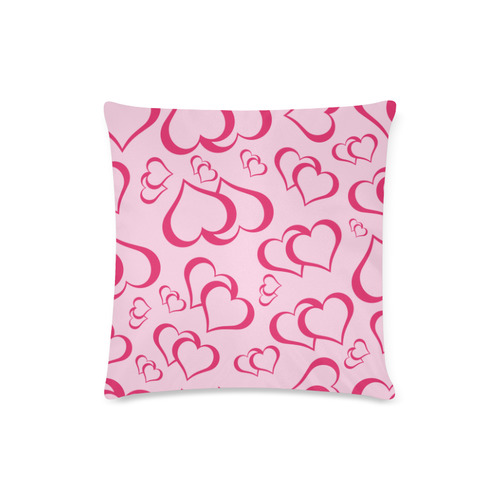 pinky heart Custom Zippered Pillow Case 16"x16"(Twin Sides)
