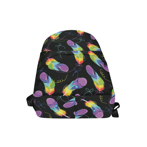 Rainbow feathers Unisex Classic Backpack (Model 1673)