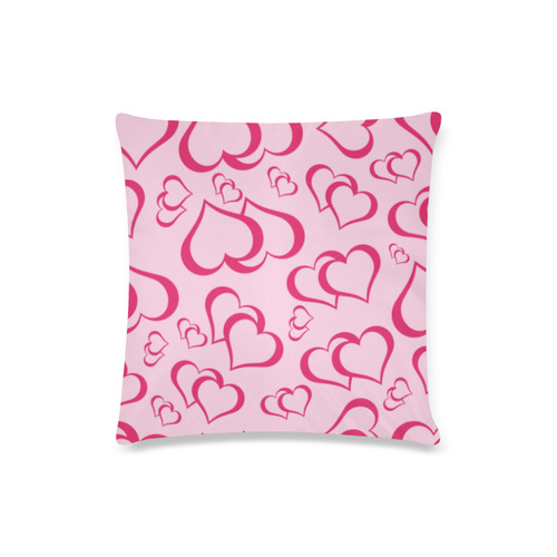 pinky heart Custom Zippered Pillow Case 16"x16"(Twin Sides)