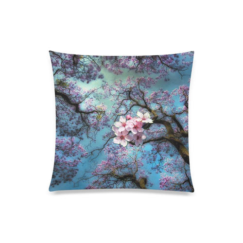 Cherry blossom Custom Zippered Pillow Case 20"x20"(Twin Sides)