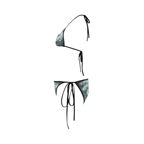 White Spiral Fractal Custom Bikini Swimsuit