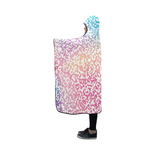 Multi colored sparkle Hooded Blanket 50''x40''