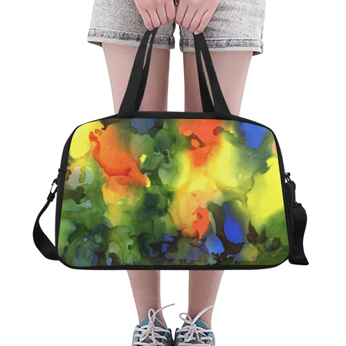 Gym Fitness bag travel colorful abstract Fitness Handbag (Model 1671)