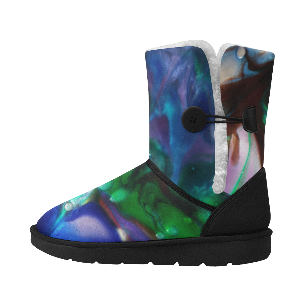 overlap universe Unisex Single Button Snow Boots (Model 051) ID D2139758