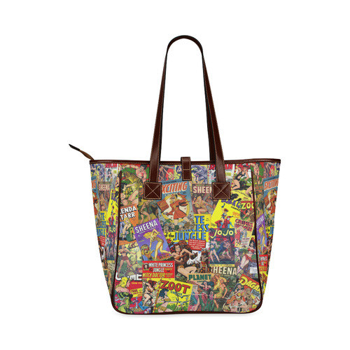 Vintage Comic Collage Classic Tote Bag (Model 1644)