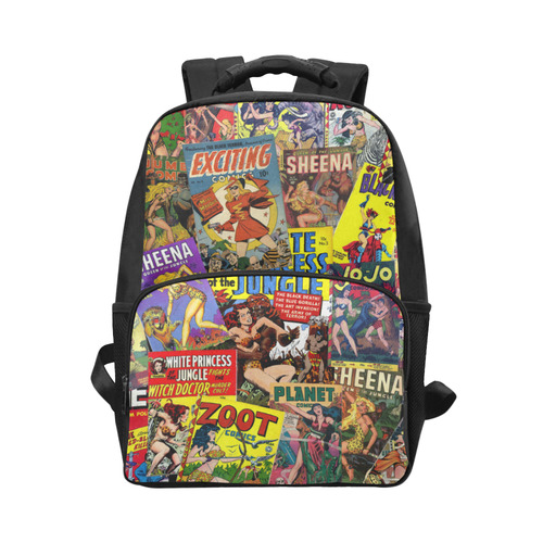 Vintage Comic Collage Unisex Laptop Backpack (Model 1663)