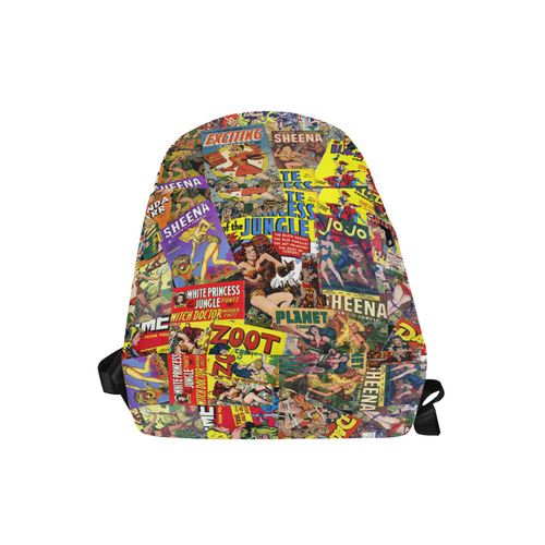Vintage Comic Collage Unisex Classic Backpack (Model 1673)